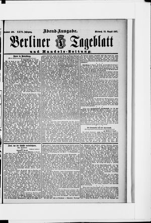 Berliner Tageblatt und Handels-Zeitung vom 25.08.1897