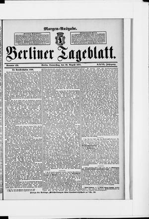 Berliner Tageblatt und Handels-Zeitung vom 26.08.1897