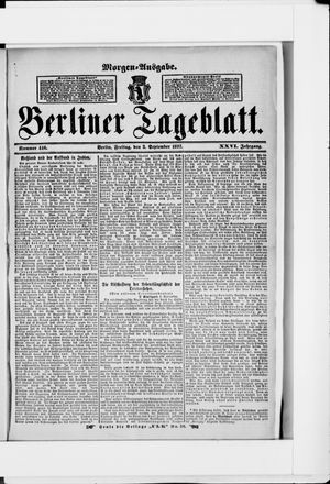 Berliner Tageblatt und Handels-Zeitung vom 03.09.1897