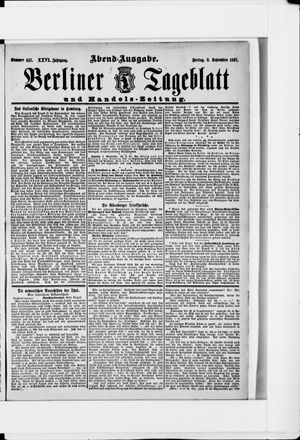 Berliner Tageblatt und Handels-Zeitung on Sep 3, 1897