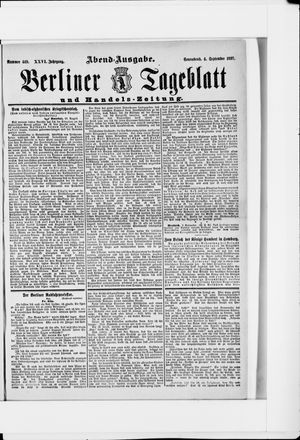 Berliner Tageblatt und Handels-Zeitung vom 04.09.1897