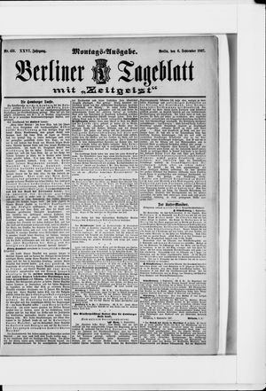 Berliner Tageblatt und Handels-Zeitung vom 06.09.1897
