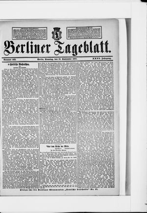 Berliner Tageblatt und Handels-Zeitung vom 12.09.1897