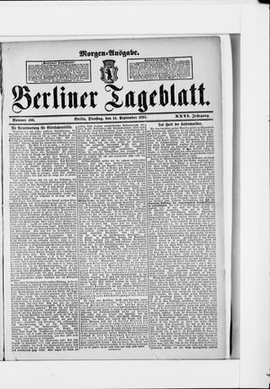 Berliner Tageblatt und Handels-Zeitung vom 14.09.1897