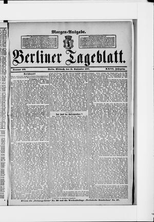Berliner Tageblatt und Handels-Zeitung vom 15.09.1897