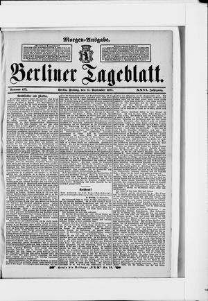 Berliner Tageblatt und Handels-Zeitung vom 17.09.1897