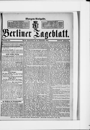 Berliner Tageblatt und Handels-Zeitung vom 18.09.1897