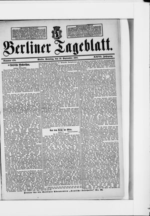 Berliner Tageblatt und Handels-Zeitung vom 19.09.1897