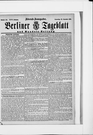 Berliner Tageblatt und Handels-Zeitung on Sep 23, 1897