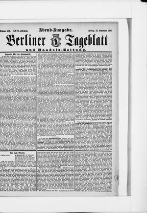Berliner Tageblatt und Handels-Zeitung vom 24.09.1897