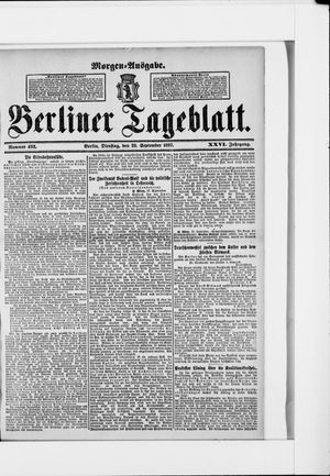 Berliner Tageblatt und Handels-Zeitung vom 28.09.1897