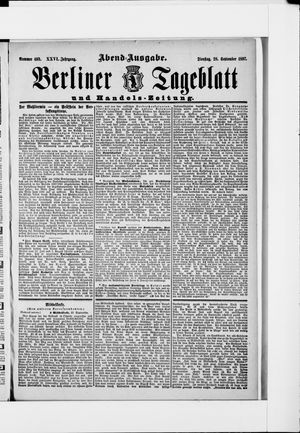 Berliner Tageblatt und Handels-Zeitung vom 28.09.1897