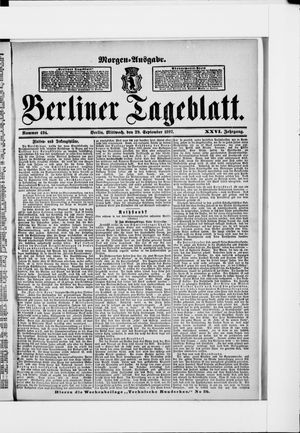 Berliner Tageblatt und Handels-Zeitung vom 29.09.1897