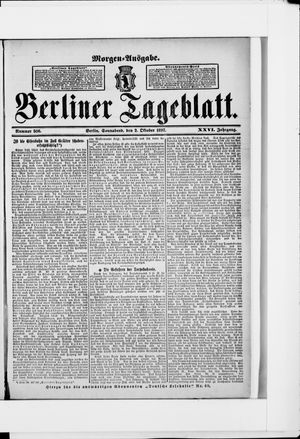 Berliner Tageblatt und Handels-Zeitung vom 02.10.1897