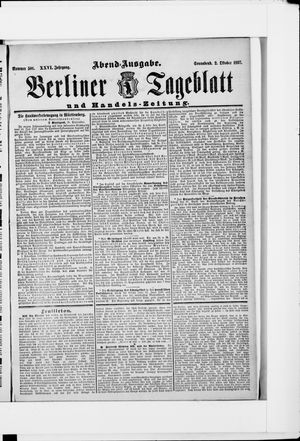 Berliner Tageblatt und Handels-Zeitung vom 02.10.1897