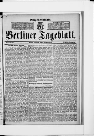 Berliner Tageblatt und Handels-Zeitung vom 05.10.1897