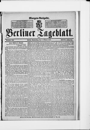 Berliner Tageblatt und Handels-Zeitung vom 07.10.1897