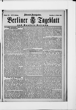 Berliner Tageblatt und Handels-Zeitung vom 14.10.1897