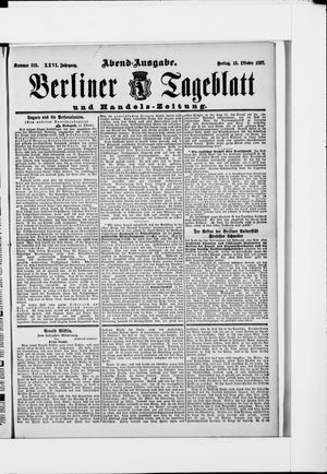 Berliner Tageblatt und Handels-Zeitung vom 15.10.1897
