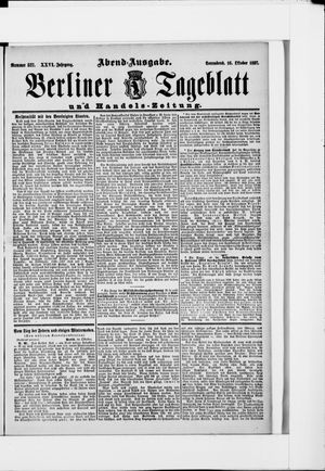 Berliner Tageblatt und Handels-Zeitung vom 16.10.1897