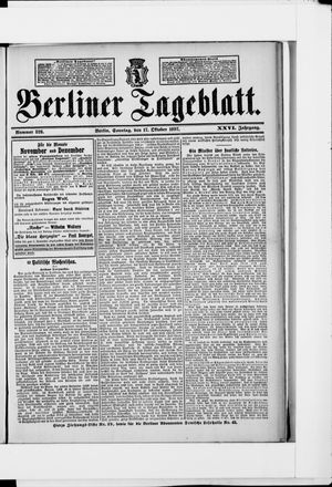 Berliner Tageblatt und Handels-Zeitung vom 17.10.1897
