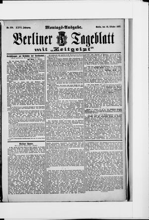 Berliner Tageblatt und Handels-Zeitung vom 18.10.1897