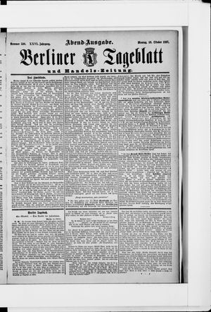 Berliner Tageblatt und Handels-Zeitung vom 18.10.1897