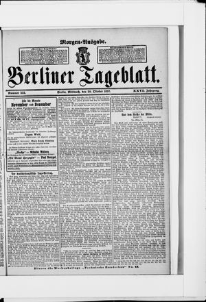 Berliner Tageblatt und Handels-Zeitung vom 20.10.1897