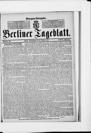Berliner Tageblatt und Handels-Zeitung vom 21.10.1897