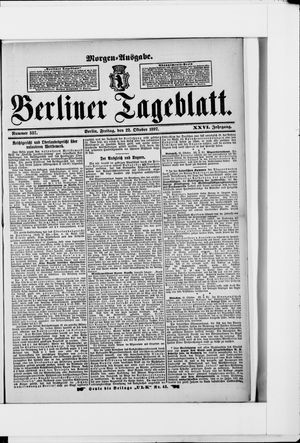 Berliner Tageblatt und Handels-Zeitung vom 22.10.1897
