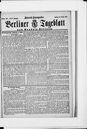 Berliner Tageblatt und Handels-Zeitung vom 22.10.1897