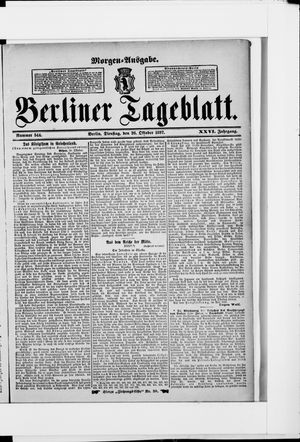 Berliner Tageblatt und Handels-Zeitung vom 26.10.1897