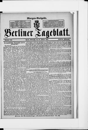 Berliner Tageblatt und Handels-Zeitung on Oct 27, 1897