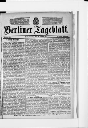Berliner Tageblatt und Handels-Zeitung vom 31.10.1897