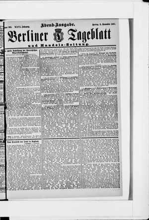 Berliner Tageblatt und Handels-Zeitung vom 05.11.1897