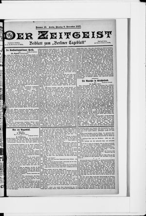 Berliner Tageblatt und Handels-Zeitung vom 08.11.1897