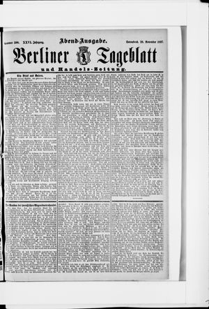 Berliner Tageblatt und Handels-Zeitung vom 20.11.1897