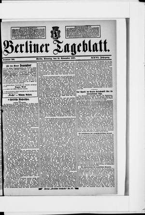 Berliner Tageblatt und Handels-Zeitung on Nov 21, 1897