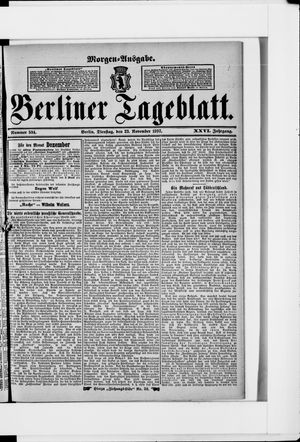 Berliner Tageblatt und Handels-Zeitung vom 23.11.1897