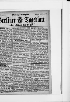 Berliner Tageblatt und Handels-Zeitung vom 29.11.1897