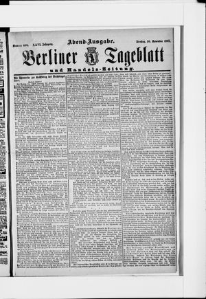 Berliner Tageblatt und Handels-Zeitung vom 30.11.1897