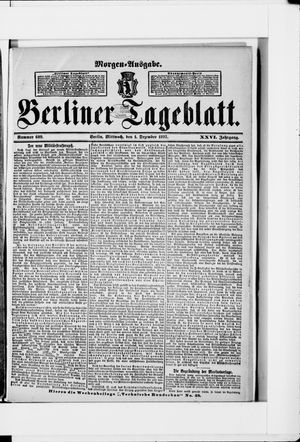 Berliner Tageblatt und Handels-Zeitung vom 01.12.1897