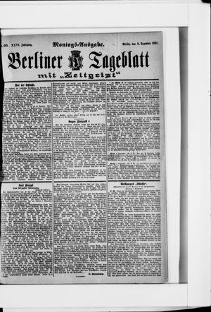 Berliner Tageblatt und Handels-Zeitung vom 06.12.1897