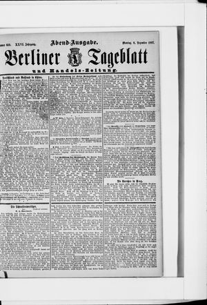 Berliner Tageblatt und Handels-Zeitung vom 06.12.1897