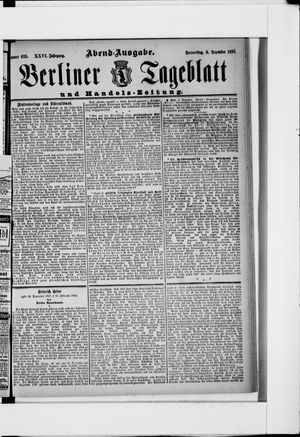 Berliner Tageblatt und Handels-Zeitung vom 09.12.1897
