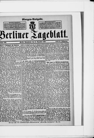 Berliner Tageblatt und Handels-Zeitung vom 11.12.1897