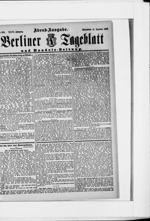 Berliner Tageblatt und Handels-Zeitung vom 11.12.1897