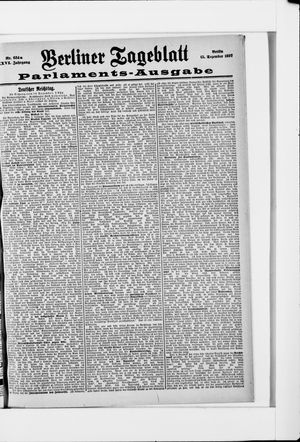 Berliner Tageblatt und Handels-Zeitung vom 15.12.1897