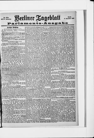 Berliner Tageblatt und Handels-Zeitung on Dec 17, 1897