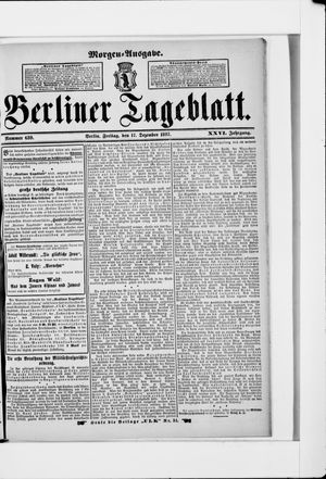 Berliner Tageblatt und Handels-Zeitung on Dec 17, 1897